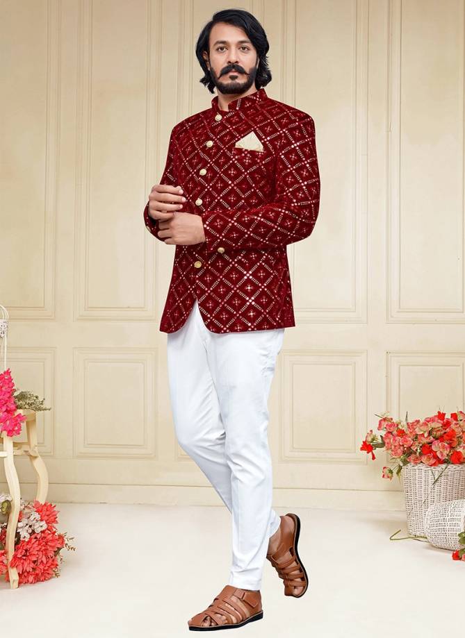 Outluk Vol 88 party Wear Wholesale Velvet Jodhpuri Suit Collection 